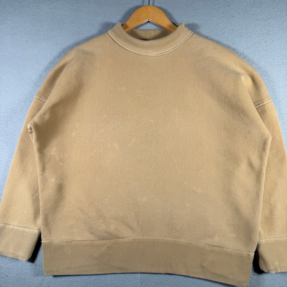 Citizens of Humanity Womens Tan Oversized Crewneck Sweatshirt 9392-1478 Small